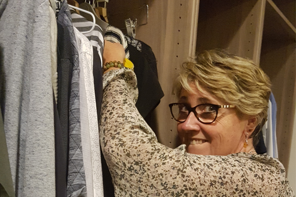 Nathalie Berty dans son dressing
