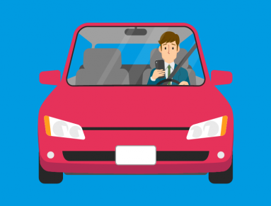 Conducteur au téléphone