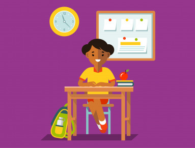 Une petite fille à l'école