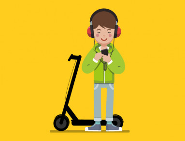 Faire de la trottinette électrique avec un casque vissé sur les oreilles ne sera désormais plus possible.