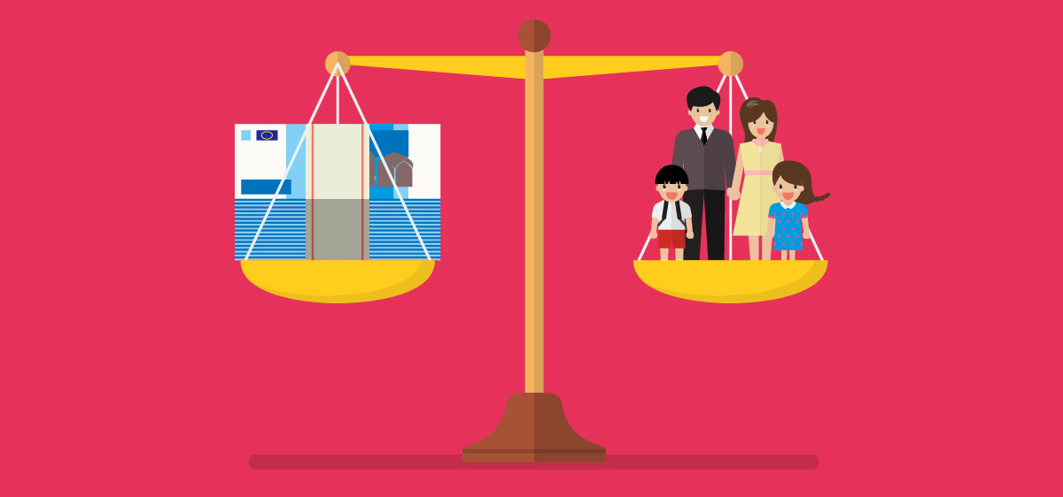 Balance argent / famille