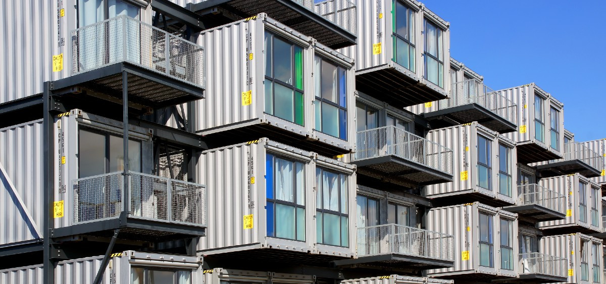 Containers réaménagés en logements étudiants au Havre. ©Igor Plotnikov